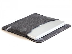 Waterkant Deichkoenig Basic bag made of 100% woolfelt for MacBook Pro 15 inch - case sleeve in grey