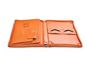 iCarryAlls Padfolio Organiseur Professionnel avec poignée pour Samsung Galaxy Note Pro 12.2,Orange