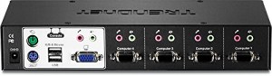 TRENDnet - KVM 4 ports VGA USB & PS/2 + Audio + Câbles, TK-423K