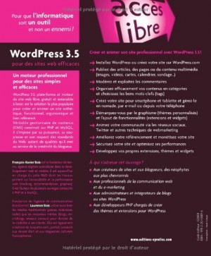 WordPress 3.5 pour des sites web efficaces : Administration, personnalisation, référencement, marketing, e-commerce, publication mobile