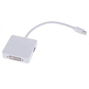 tinxi® 3 in 1 Mini Display Port vers HDMI / DVI / DisplayPort Convertisseur Adaptateur pour Apple Mac mini, iMac, Apple MacBook Pro 13.3, Apple MacBook Pro 17, Apple MacBook Air 13,3, Apple MacBook Air 15,4 , Apple MacBook 13.3 Apple MacBook Pro 15,4 blan