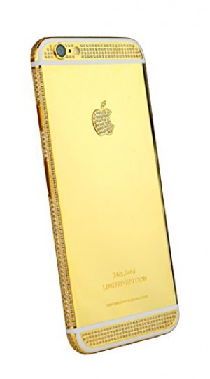 Diamond Cover 315489 High Class 128 Go avec 24 ct or et pierres Swarovski brillant pour Apple iPhone 6S