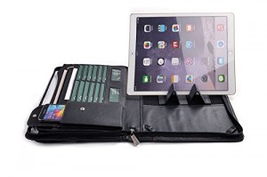 iCarryAlls Padfolio Organisateur Premium avec Rangement Supplémentaire, pour 12.9 inch iPad Pro,Noir