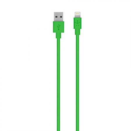 Belkin Câble de Charge et Synchronisation Lighning 3m Vert pour iPhone 5/5S/5C/SE/6/6Plus/6S/6SPlus/7/7Plus, iPad mini1/2/3/4, iPad 4, iPad Air 1/2, iPad Pro 9,7 et 12,9, iPod Touch 5G, iPod Nano 7G