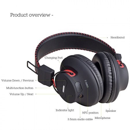 Avantree Over Ear Casque Bluetooth 4.0 BASSES PROFONDES | Low Latency Certifié | avec prise Audio In 3,5mm | Filaire ou Sans Fil | Couplage facile grâce au NFC | 40h d'Autonomie | Super Confortable - Audition