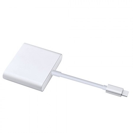 Nouveau Adaptateur Câble USB*1x USB mâle type C *1x USB femelle type C *1x HDMI femelle, USB 3.0 fe*USB-C Digital AV Adapter Multiport en Aluminium cable usb (Argent, 1)