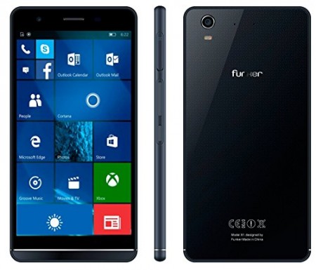 Funker W5.5 NOTE PRO - Smartphone 4G, 16GB, 2GB RAM, QuadCore, Windows 10 Mobile, Blue Métallique